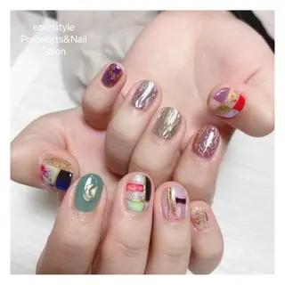 ショート ネイル 🐾enen style 🐾のネイルデザイン