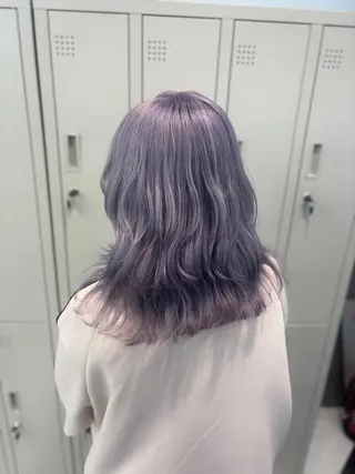 セミロング カラー ヘアアレンジ レイヤーカット/ ハイトーン/ みうのヘアスタイル