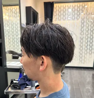 メンズ ナチュラルヘア 神田一瑳のヘアスタイル