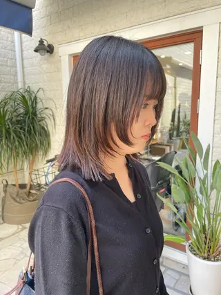 ミディアム カラー パーマ ヘアアレンジ 髪質改善ストレート✨ パーマヘア✨YUKIのヘアスタイル