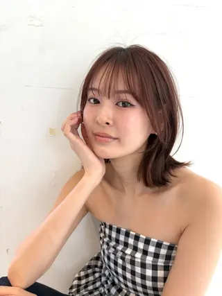 ミディアム カラー スタイリスト 林 風香のヘアスタイル