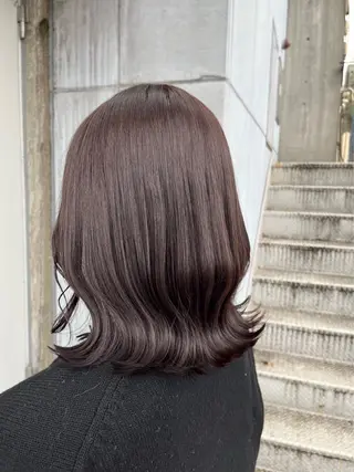 セミロング カラー 表参道/透明感カラー /暗髪/ジュキヤのヘアスタイル