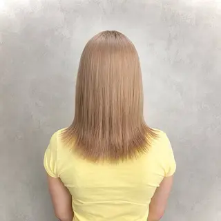 ミディアム カラー Aina ʚ透明感ɞ ブリーチ特化✨艶感のヘアスタイル