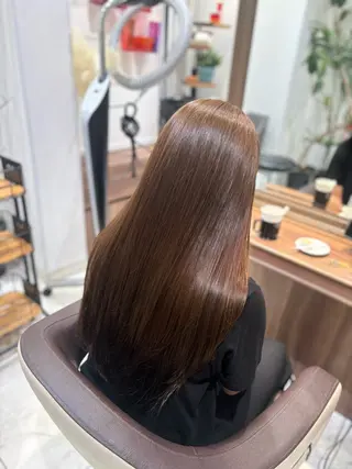 ロング カラー 縮毛美髪矯正/ ハイトーン/あゆみのヘアスタイル