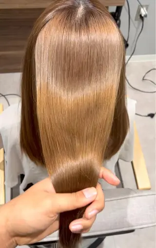 ロング カラー パーマ 髪質改善/艶カラー 千春のヘアスタイル