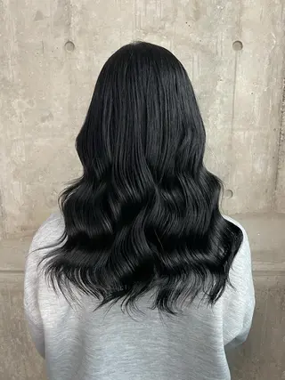 ロング カラー ヘアアレンジ 縮毛矯正/髪質改善/ ブリーチ毛/木元渓太のヘアスタイル