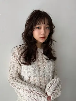 セミロング 神戸/karina /レイヤー/顔まわりのヘアスタイル