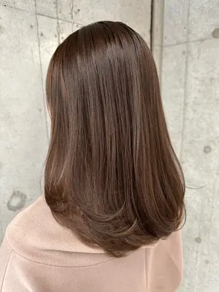 セミロング カラー はやしほのか| ヘアセット×カラーのヘアスタイル