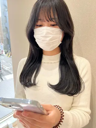 ロング カラー 外国人対応 佐久間のヘアスタイル