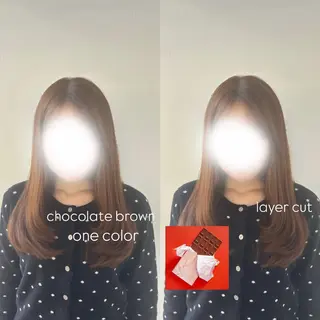 ロング カラー 松井 詩織のヘアスタイル