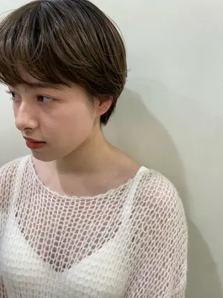 ショート カラー ブリーチなしWカラー ／レイヤー🎀マリノのヘアスタイル