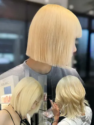 カラー 吉祥寺Yuuka韓国 ハイトーンカラー🎀のヘアスタイル