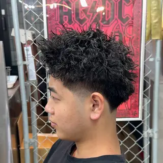 ショート パーマ ヘアアレンジ メンズ MENIN メンズ サロン　望月　涼太のヘアスタイル