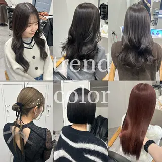 セミロング カラー ヘアアレンジ ボブ /ニュアンス/ satomi🧸💖のヘアスタイル