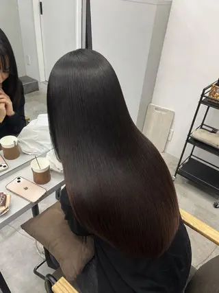 ロング パーマ 韓国×艶ハイトーンが かわいい✨️リオ🍒のヘアスタイル