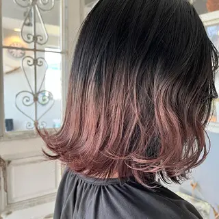 ミディアム カラー 玉木 愛美のヘアスタイル