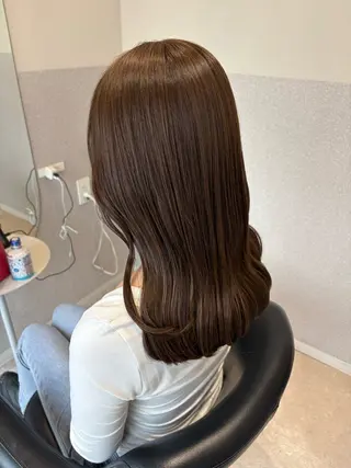 セミロング カラー 女性リピ90%🍨 🩷佐藤みずきのヘアスタイル