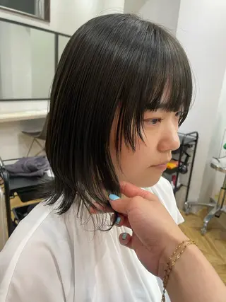 ミディアム カラー パーマ ヘアアレンジ くびれレイヤー/艶 カラー　MADOKAのヘアスタイル