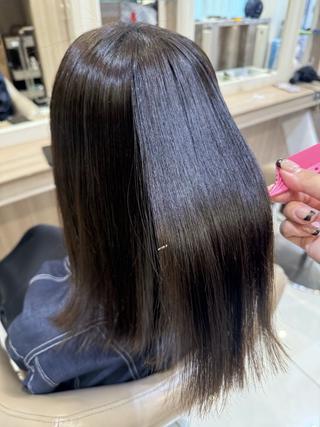ミディアム パーマ 韓国ヘアメイク🎀/ 縮毛矯正✨山本媛香のヘアスタイル