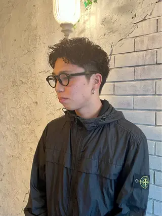 ショート パーマ メンズ ✂︎メンズ特化船橋 パーマ優希のヘアスタイル