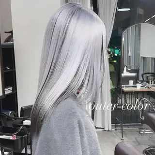 セミロング カラー 💜ハイトーン💛 マジカルかいちゃんのヘアスタイル
