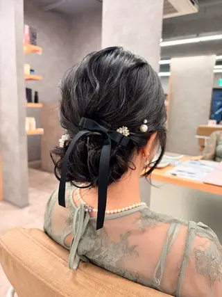 ミディアム ヘアアレンジ つちだ ゆうひのヘアスタイル