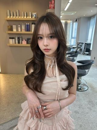 セミロング カラー うるツヤ♡顔周り Satsuki୨୧のヘアスタイル