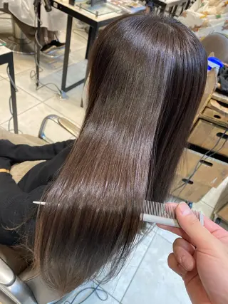 ロング 美髪矯正透明感カラー 江川 和輝のヘアスタイル