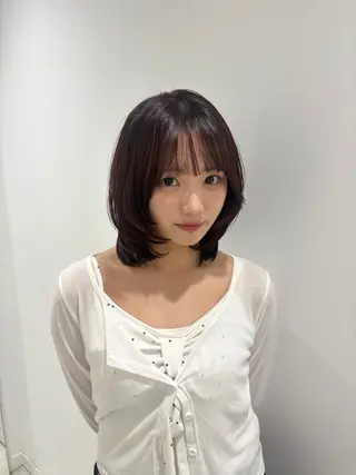 ミディアム カラー ハイトーン🌈レイヤ ー🎀りこぴんのヘアスタイル