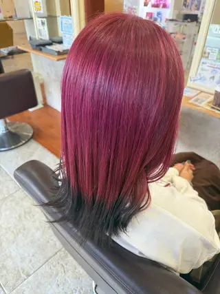 ミディアム 端野七海 縮毛矯正のヘアスタイル