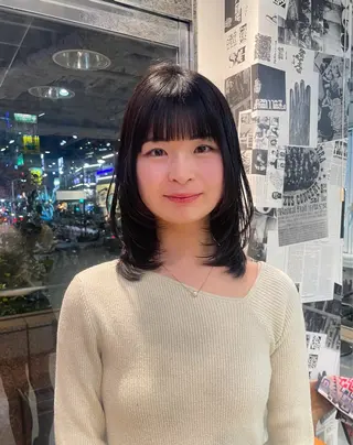ロング カラー カットモデル 募集/廣田歩のヘアスタイル