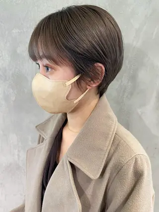 ショート カラー パーマ ヘアアレンジ ITbyALBUM 中野店のヘアスタイル