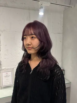 セミロング 新宿/顔周りカット +レイヤー=しずく♩のヘアスタイル