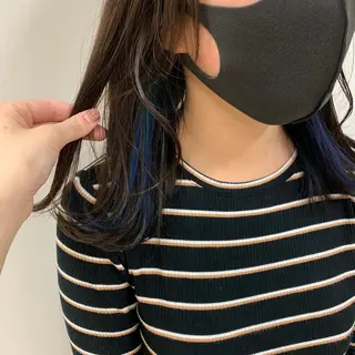 セミロング カラー 暖色/ブリーチカラー 🎀 M i k uのヘアスタイル