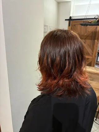 ミディアム カラー 清水 美香のヘアスタイル