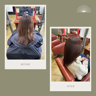 セミロング カラー 米倉 麻衣のヘアスタイル
