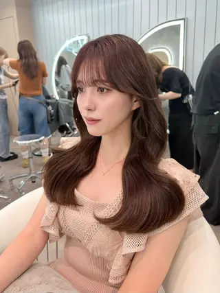 ロング カラー ヘアアレンジ 大宮縮毛矯正🩵 レイヤー 佐藤和のヘアスタイル