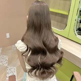 ロング カラー ブリーチなしベージュ /ヘアセット/ミユのヘアスタイル