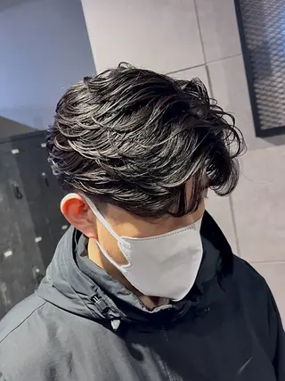 パーマ メンズ センターパート/フェ ザー🔥SHUYAのヘアスタイル