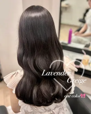 ロング カラー 𝒎𝒐𝒆🩰 名駅/ヘアメ/暖色♡のヘアスタイル