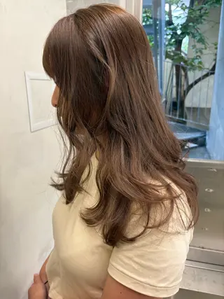 ロング カラー Saki/レイヤー/ 柔色カラー/顔まわりのヘアスタイル