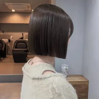 ミディアム カラー akane/ボブ /ブラウンベージュのヘアスタイル