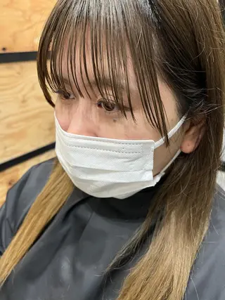ミディアム カラー パーマ ヘアアレンジ メンズ キッズ ネイル マツエク・マツパ アイブロウ 久木原 ゆりのヘアスタイル
