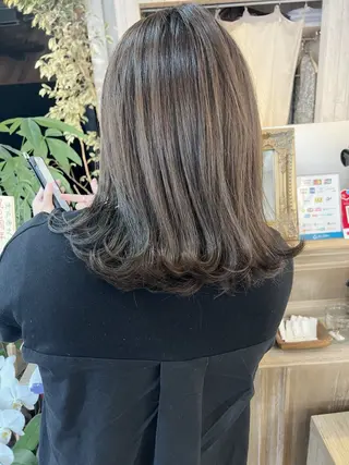 ミディアム 初めてでも失敗しない 透明感カラー Miiのヘアスタイル