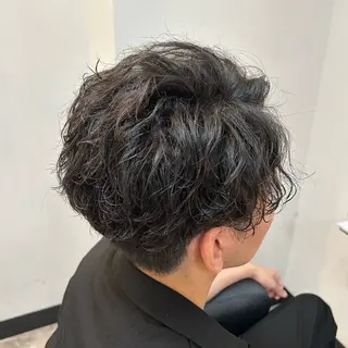 ショート パーマ メンズ レディースモデル募集 中✂️✨️つばさ✈️のヘアスタイル