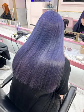 ロング カラー レイン🌏🌱 似合わせ/ハイトーンのヘアスタイル