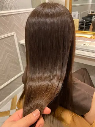 セミロング 💙レイヤー縮毛矯正 大宮/虎白💙のヘアスタイル