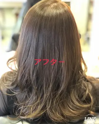 セミロング カラー 織田 英之のヘアスタイル
