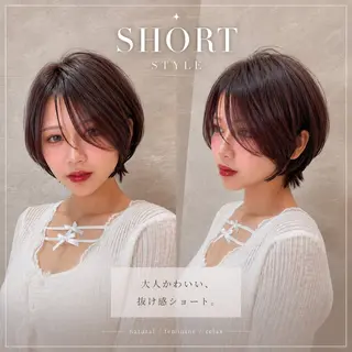 ショート MOKA🫧透明感カ ラー/艶髪カラーのヘアスタイル