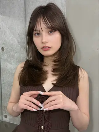 ロング ヘアアレンジ 🌻夏の透明感カラー 🩵韓国レイヤー櫻井のヘアスタイル